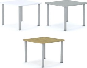 Stół szkolny Smart kwadratowy 70x70 cm, rozmiar 4-6, blat dębowy / nogi szare