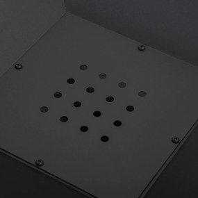 Outsunny Misa Paleniskowa z Rusztem Grillowym i Osłoną Iskier Stalowa Czarna Idealna do Ogrodu i na Kemping 45x45x34cm | Aosom PL