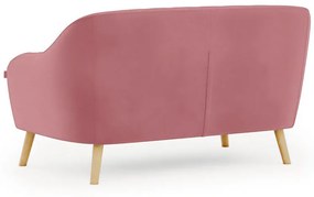 Dwuosobowa sofa w kolorze staro różowym CORANTI VELVET