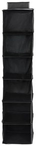 Czarny wiszący organizer do szafy z 6 przegrodami Compactor Garment So