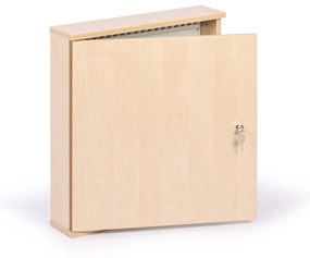 Drewniana skrzynka na klucze, na 100 kluczy, brzoza