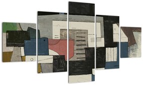Obraz - Abstrakcja, kubizm (125x70 cm)