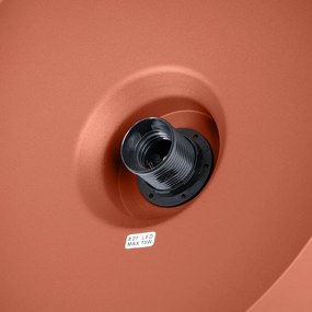 Pomarańczowa lampa wisząca z metalowym kloszem Vito – Sollux