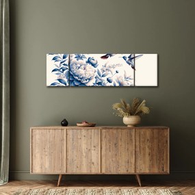 Obraz - Kolibry nad kwiatem (170x50 cm)