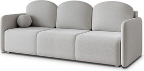 Masseno Sofa SUVI III z funkcją spania i pojemnikiem na pościel, Rozkładana sofa - Jasnoszary, QUELLE 83