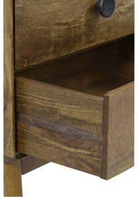 Brązowa wysoka komoda z litego drewna 40x80 cm Espita – Light &amp; Living