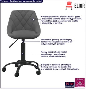 Ciemnoszary nowoczesny fotel obrotowy M8-P24