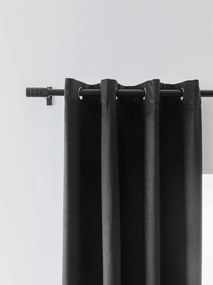 Ciemnoszara zaciemniająca zasłona VELVET 140x250 cm Zawieszanie: Metalowe pierścienie