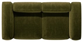 Zielona sztruksowa sofa 224 cm Bergano – Cosmopolitan Design
