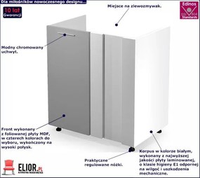 Szafka kuchenna narożna zlewozmywakowa Limo 16X Elodos 19X