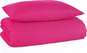 Pościel bawełniana Color fuksja 140 x 200 cm, 70 x 90 cm
