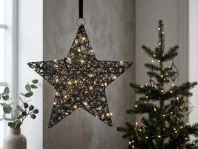 Świąteczna dekoracja gwiazda STARIELLE z oświetleniem LED 40 cm, czarna