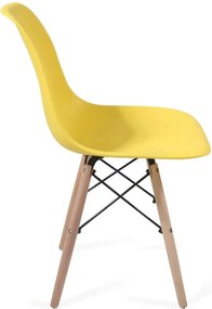 Zestaw krzeseł do jadalni z plastikowym siedziskiem, 2 sztuk