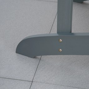 Outsunny krzesło ogrodowe Adirondack z uchwytem na kubek leżak ogrodowy krzesło balkonowe lite drewno kolor ciemnoszary 97 x 72,5 x 93 cm