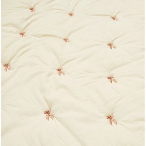 Jasnożółto-różowy pikowany koc dziecięcy z bawełny organicznej 90x120 cm Bows – Cam Cam Copenhagen