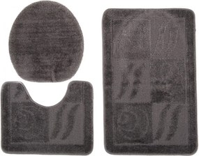 Ciemnoszary zestaw dywaników łazienkowych S7-K45