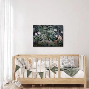 Obraz - Malowany wzór dżungli (70x50 cm)
