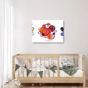 Obraz na szkle kolorowych kółek (70x50 cm)