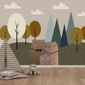 Fototapeta - Rodzina niedźwiedzi (196x136 cm)