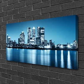 Duży obraz na płótnie Sylwetka Miejskich Wieżowców