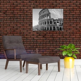 Obraz - Koloseum w Rzymie, czarno-biały (70x50 cm)
