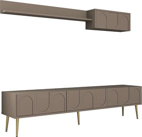 Stolik pod TV – 180 cm – Atlas i Gold – Płyta wiórowa pokryta melaminą