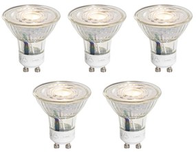 Zestaw 5 żarówek LED GU10 50mm, ściemnialnych 3-stopniowo (Kelvin), o jasnym świetle, 4.9W 450 lm 2000-2700K