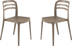 Komplet 4 krzeseł składanych w kolorze gołębiej szarości "Maribela" z polipropylenu cm 50x51 81h