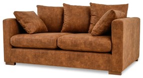 Koniakowa sofa z imitacji skóry 175 cm Hamburg – Scandic