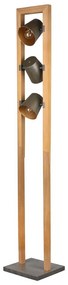 Lampa stojąca w naturalnym kolorze z metalowym kloszem (wysokość 150 cm) Bell – Trio