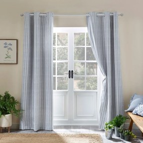 Niebieskie zasłony zestaw 2 szt. 117x137 cm Logan Stripe – Catherine Lansfield