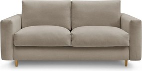 Szarobrązowa rozkładana sofa do spania 220 cm Cocoone – Bobochic Paris