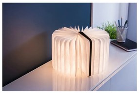 Brązowa lampa stołowa LED z tekstylnym kloszem (wysokość 2,5 cm) Booklight – Gingko