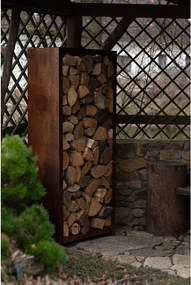 Stora Drewutnia ogrodowa 180 x 90 x 40 cm, corten CORGARDEN 1034