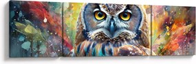Obraz - Malowanie sowy (170x50 cm)