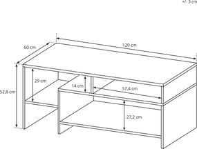 Ława ALBINA 120 cm Stolik Kawowy do Salonu