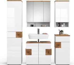 Zestaw mebli łazienkowych biały 73x37x64 eden