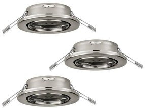 Eglo 75675-ZESTAW 3x Łazienkowe wpuszcz. lampa AGULO 1xGU10/35W/230V IP23 chrom