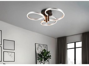 Lampa sufitowa LED w czarno-srebrnym kolorze ze ściemniaczem Caruso – Trio
