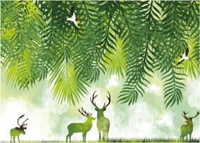 Obraz - Jeleń w lesie (70x50 cm)