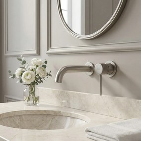 Bateria Umywalkowa Podtynkowa Rea Lungo Stripe Nikiel Szczotkowany