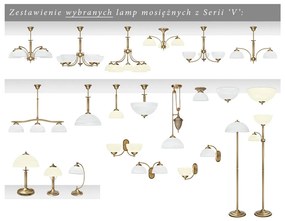 Mosiężna lampa podłogowa z łańcuszkiem V-P1D-L