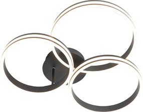 Plafon czarny w tym LED 3-stopniowy ściemniacz 3-światła - Navara