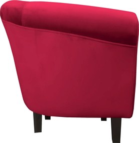 Fotel Milo tkanina Welur wygodny fotel tapicerowany do salonu i sypialni : Kolor nogi - Venge, Kolor tkaniny - VELVET - MG31, Wysokość nogi - 15 cm