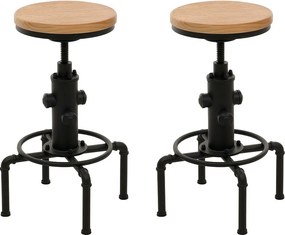 Stołek barowy MCW-N23 (zestaw 2 szt.),  natura