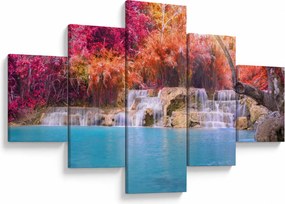 Obraz turkusowej laguny, Laos, Tat Kuang Si (125x70 cm)