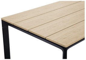 Zestaw 4 czarnych krzeseł Kai i naturalnego stołu Thor – Bonami Essentials