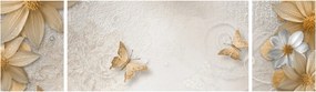 Obraz - Kwiaty z muszką (170x50 cm)