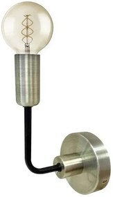 Czarny industrialny kinkiet ścienny z dodatkiem patyny - V137 A1-W12