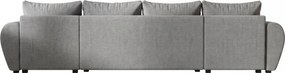 Rozkładana obustronna sofa w kształcie U SEVIO 311x145 cm, szara + 2 poduszki GRATIS